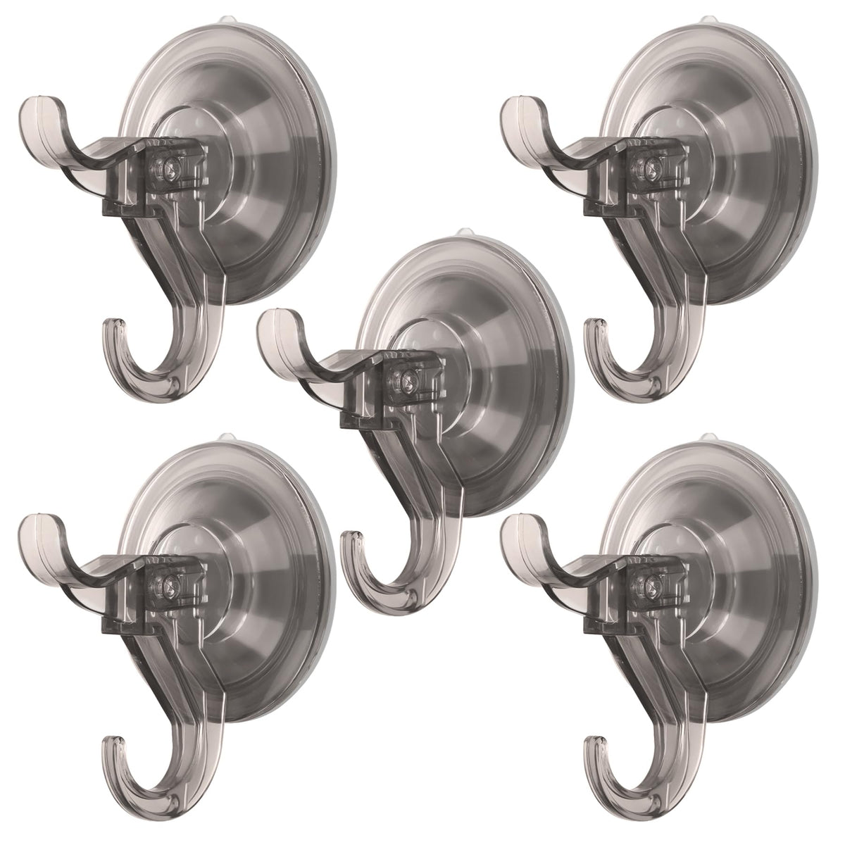 Antimbee 3 Pack Suction Cup Hooks, Clear Suction Cup Hanger, Removable Small Suction Cups for Shower, Bathroom, Glass, Door, Windows, Kitchen-Max Hanging up to 11 lbs on Smooth Surface
