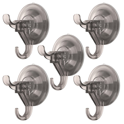 Antimbee 3 Pack Suction Cup Hooks, Clear Suction Cup Hanger, Removable Small Suction Cups for Shower, Bathroom, Glass, Door, Windows, Kitchen-Max Hanging up to 11 lbs on Smooth Surface