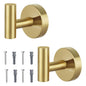 Towel Hooks Bathroom Coat Robe Wall Hook Heavy Duty Door Hanger Towel Robe Clothes Cabinet Closet Sponges Rack for Bathroom Bedroom Kitchen Hotel Pool 4 Packs Black(Drilling Installation)