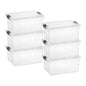 Superio 13.7 Quart Clear Plastic Storage Bin with Lid, Stackable Organizer Box, BPA-Free Storage Container for Home, Garage, School & Office, 1 Pack