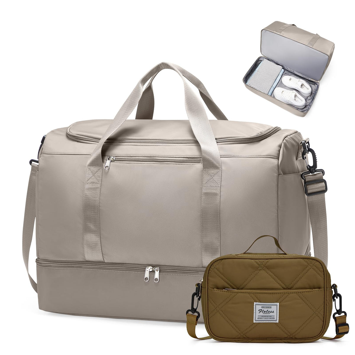 Extra Large Travel Duffel Bag, Carry-On Weekender Bags for Women Travel