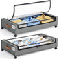 Yecaye Under Bed Storage with Wheels, 2Pack Under Bed Storage Containers, Underbed Shoe Storage Organizer, Rolling Under Bed Metal Drawers for Clothes, Blankets(30.71 x 16.93 x 6.69 in)