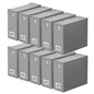 SpaceAid 4 Pack Bed Sheet Organizers and Storage, Foldable Organizer for Linen Closet, Sheets Set Folder Keeper with Window XL (Queen & King Size) Organizing Bedding Container, Gray 91ZDSN-SL01-G4