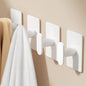 pickpiff Adhesive Towel Hooks: 20LB Extra Strong Wall Hanger, White 4 Pack