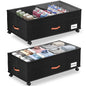 Ashwanth Under Bed Storage with Wheels, 2-Pack, XXL Large, Black