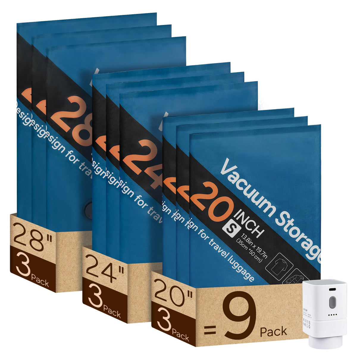 Oxford Fabric Vacuum Storage Bags for Travel, Tear & Scratch Resistant