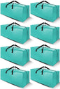 Cosy Family 8 Pack Heavy Duty Extra Large Moving Bags with Backpack Straps - Strong Handles & Zippers, Storage Totes For Space Saving, Fold Flat, Alternative to Moving Box (Set of 8, Blue)