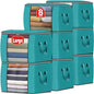 Fab totes 6 Pack Storage Bags for Clothes Blanket Storage Bins with Lids