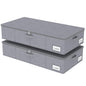 Yawinhe 27L UnderBed Storage Containers,2 Pack Closet Organizers,Beige