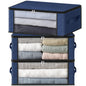 HomeHacks 3-Pack Clothes Organizer Storage Bags, 35L Storage Bins, Gray