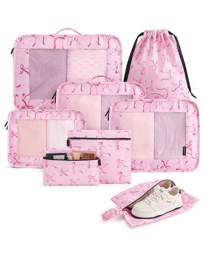 LIGHT FLIGHT 8 Set Packing Cubes for Travel, Cruise Ship Travel Essentials