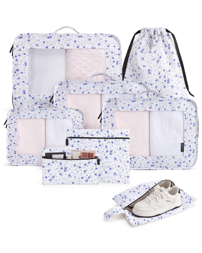 LIGHT FLIGHT 8 Set Packing Cubes for Travel, Cruise Ship Travel Essentials