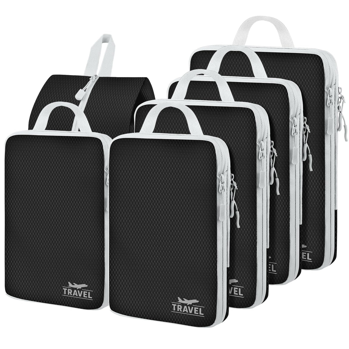 4 Set Compression Packing Cubes For Travel Bags Organizer For Luggage Suitcase Organizer, Compression Bags For Travel Accessories Luggage Storage Set (4 Pcs, Pink Leoparda)