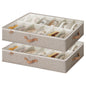 StorageWorks 2-Pack 24-Pair Under Bed Shoe Storage Organizer, Beige
