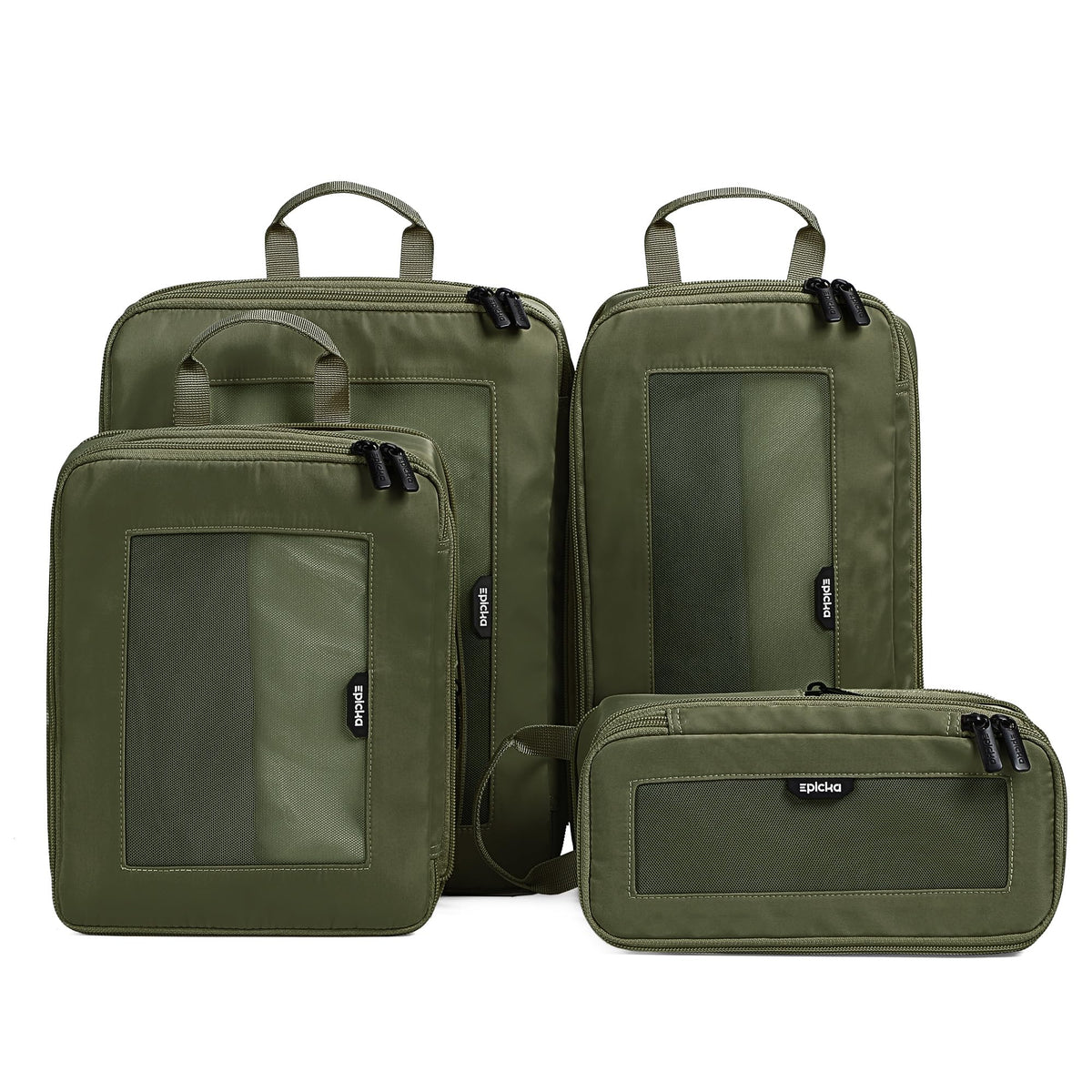 EPICKA TripCozy Compression Packing Cubes, 4 Set, Olive Green