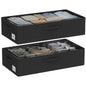 CYhom Under Bed Storage Bins Frame Storage Box Oxford Fabric Sturdy Underbed Container Foldable Stackable Large Capacity Clothes Organizer