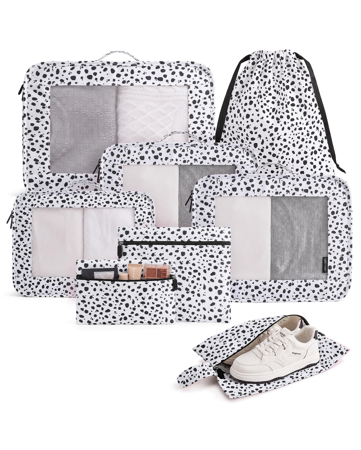 LIGHT FLIGHT 8 Set Packing Cubes for Travel, Cruise Ship Travel Essentials