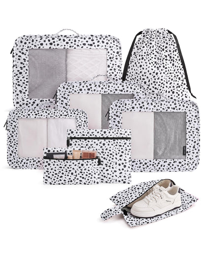 LIGHT FLIGHT 8 Set Packing Cubes for Travel, Cruise Ship Travel Essentials