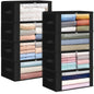 Fab totes 6 Pack Storage Bags for Clothes Blanket Storage Bins with Lids