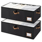 StorageWorks 10 Inch Tall Under Bed Storage Containers with Clear Lid