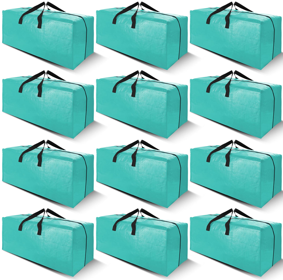 Cosy Family 8 Pack Heavy Duty Extra Large Moving Bags with Backpack Straps - Strong Handles & Zippers, Storage Totes For Space Saving, Fold Flat, Alternative to Moving Box (Set of 8, Blue)