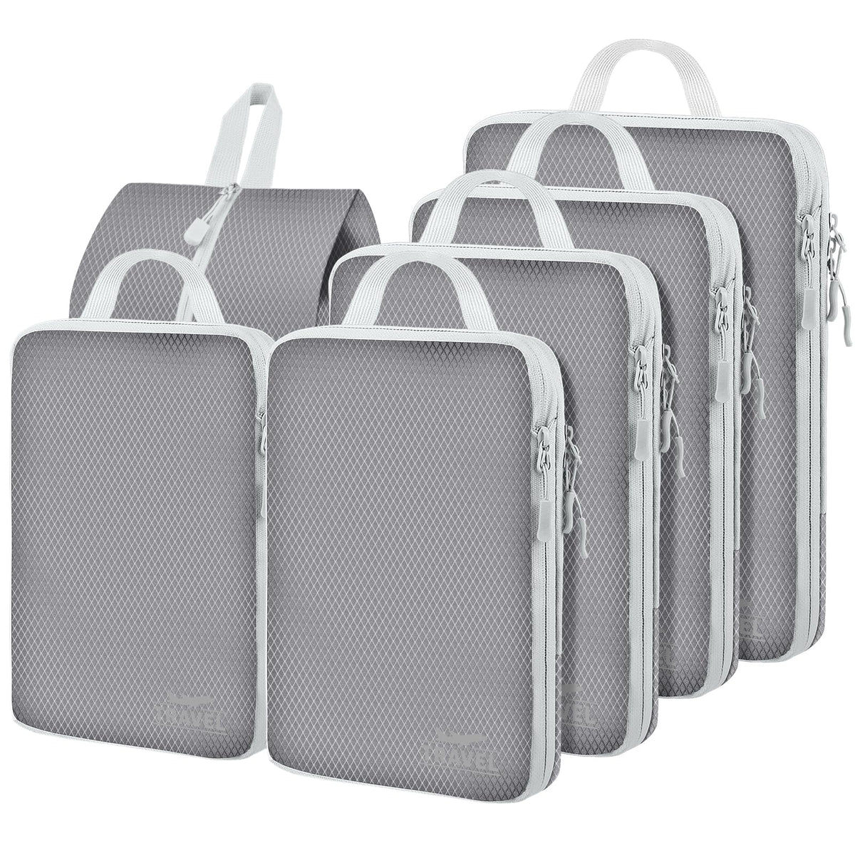 4 Set Compression Packing Cubes For Travel Bags Organizer For Luggage Suitcase Organizer, Compression Bags For Travel Accessories Luggage Storage Set (4 Pcs, Pink Leoparda)