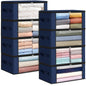 Fab totes 6 Pack Storage Bags for Clothes Blanket Storage Bins with Lids
