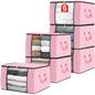 Fab totes 6 Pack Storage Bags for Clothes Blanket Storage Bins with Lids