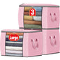 Fab totes 6 Pack Storage Bags for Clothes Blanket Storage Bins with Lids