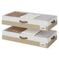 StorageWorks 6 Inch Low Profile Under Bed Storage Containers with Clear Lid