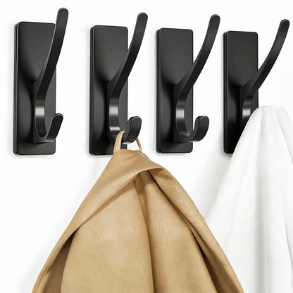 pickpiff White Self-Adhesive Hook, 13LB Hanger for Coat/Towel, 6 Pack