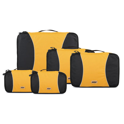 GOX Ultra Light 5 piece Packing Cubes Travel Luggage Organizer 1 Large 2 Medium 2 Small