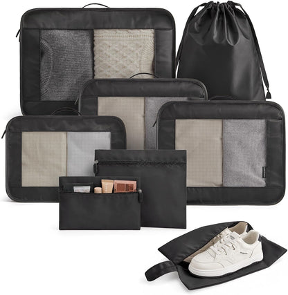 LIGHT FLIGHT 8 Set Packing Cubes for Travel, Cruise Ship Travel Essentials