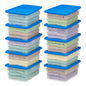 HOMZ Clear Plastic Storage Bins w/Snaplock Lids, 28 Qt, Gray, 2 Pack