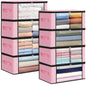 Fab totes 6 Pack Storage Bags for Clothes Blanket Storage Bins with Lids