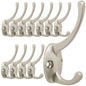 IBosins 32 Pack Black Double Coat Hooks Wall Mounted with 64 Screws