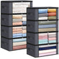 Fab totes 6 Pack Storage Bags for Clothes Blanket Storage Bins with Lids