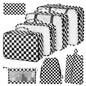 8 Set Packing Cubes for Suitcases,Suitcase Organizer with Shoe,Cosmetics,Clothing, and Accessories Bags for Travel Luggage Organizer Women Men(Pink Bows)