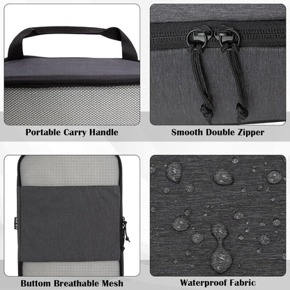 Compression Packing Cubes for Travel Packing Organizers, Mesh Black, XL