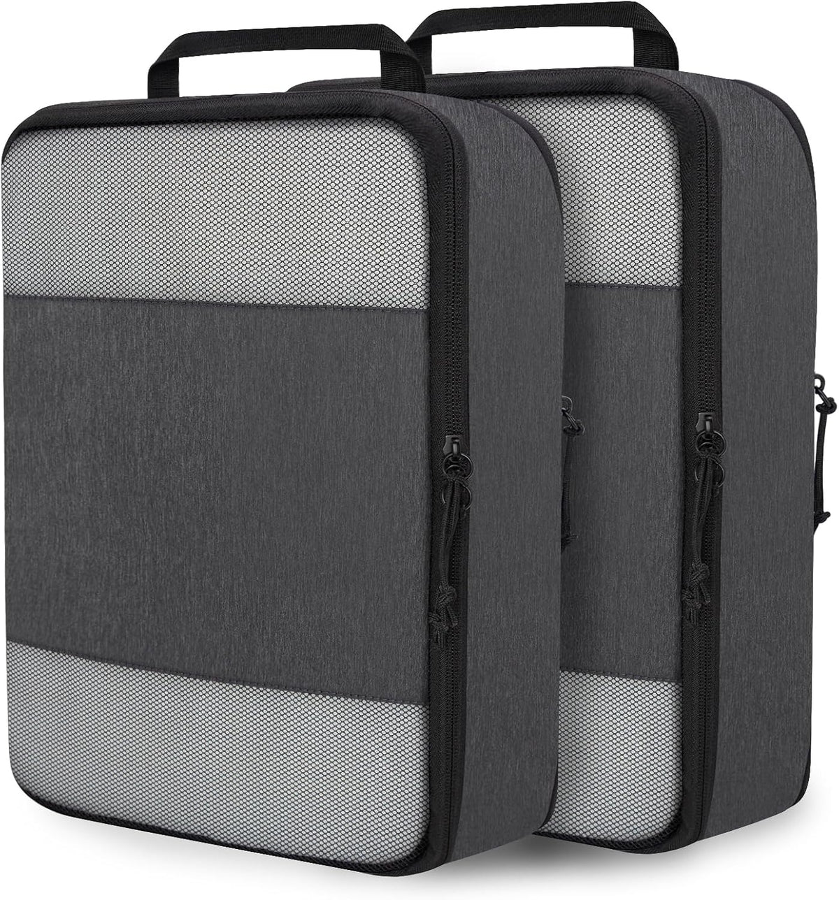 Compression Packing Cubes for Travel Packing Organizers, Mesh Black, XL