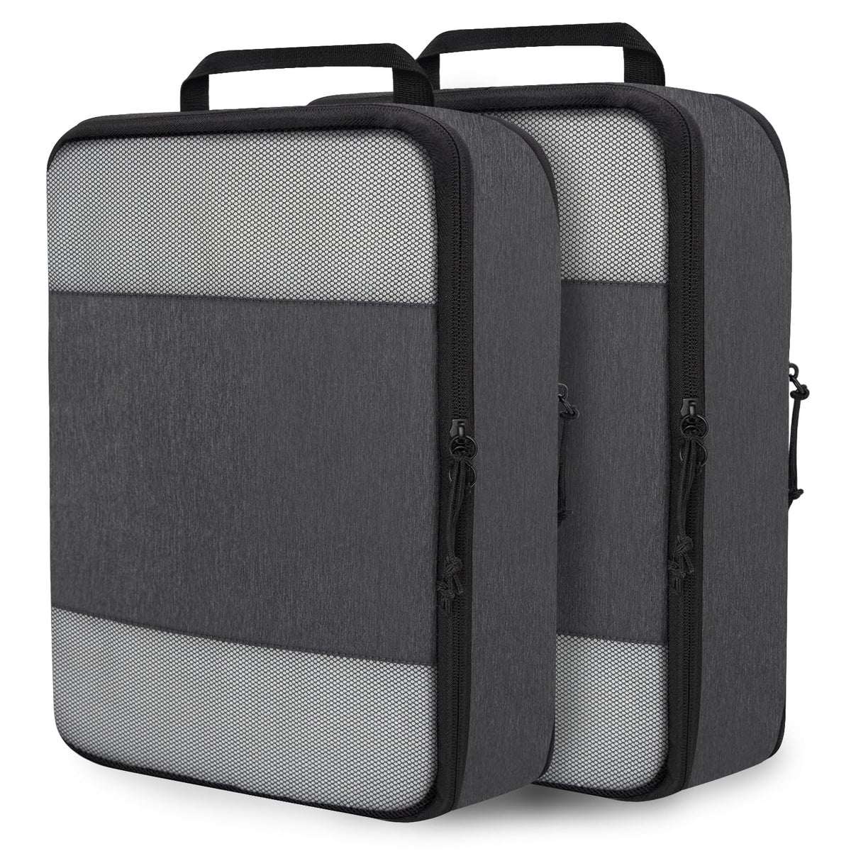 Compression Packing Cubes for Travel Packing Organizers, Mesh Black, XL
