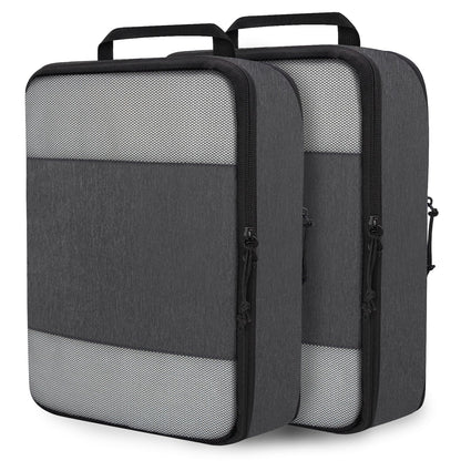 Compression Packing Cubes for Travel Packing Organizers, Mesh Black, XL
