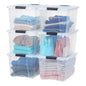 IRIS USA 6-Pack 54 Quart Storage Bins with Lids, Clear