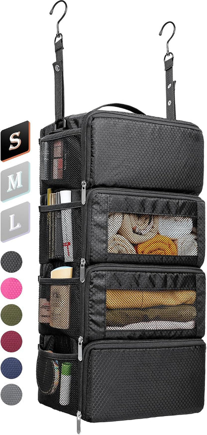 Suitcase Organizer, Hanging Travel Luggage Organizer Shelves Carry On Bag