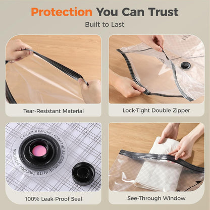 Nicetree 18 Pack Vacuum Storage Bags for Travel with Rechargeable Pump