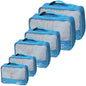 Packing Cubes Set Travel Luggage Organizers Suitcase Lightweight Accessories Navy Blue