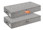 punemi 6.7 in Tall Sturdy Under Bed Storage Containers with Lid, 2Pack,Gray