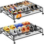 Under Bed Shoe Storage Organizer, 2 Pack Under Bed Storage Containers with Wheels for Under Bed Shoe Organizer Drawer Space Saving for bedroom