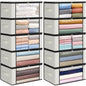 Fab totes 6 Pack Storage Bags for Clothes Blanket Storage Bins with Lids