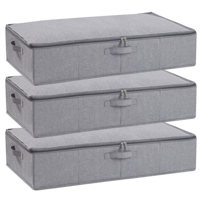 Underbed Storage Organizers,Beige,1 Pack,23.6x11.8x5.9 Inch